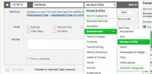 Editing a transaction in Mint