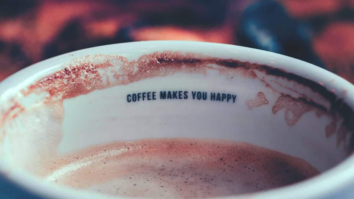 coffee mug with caption
