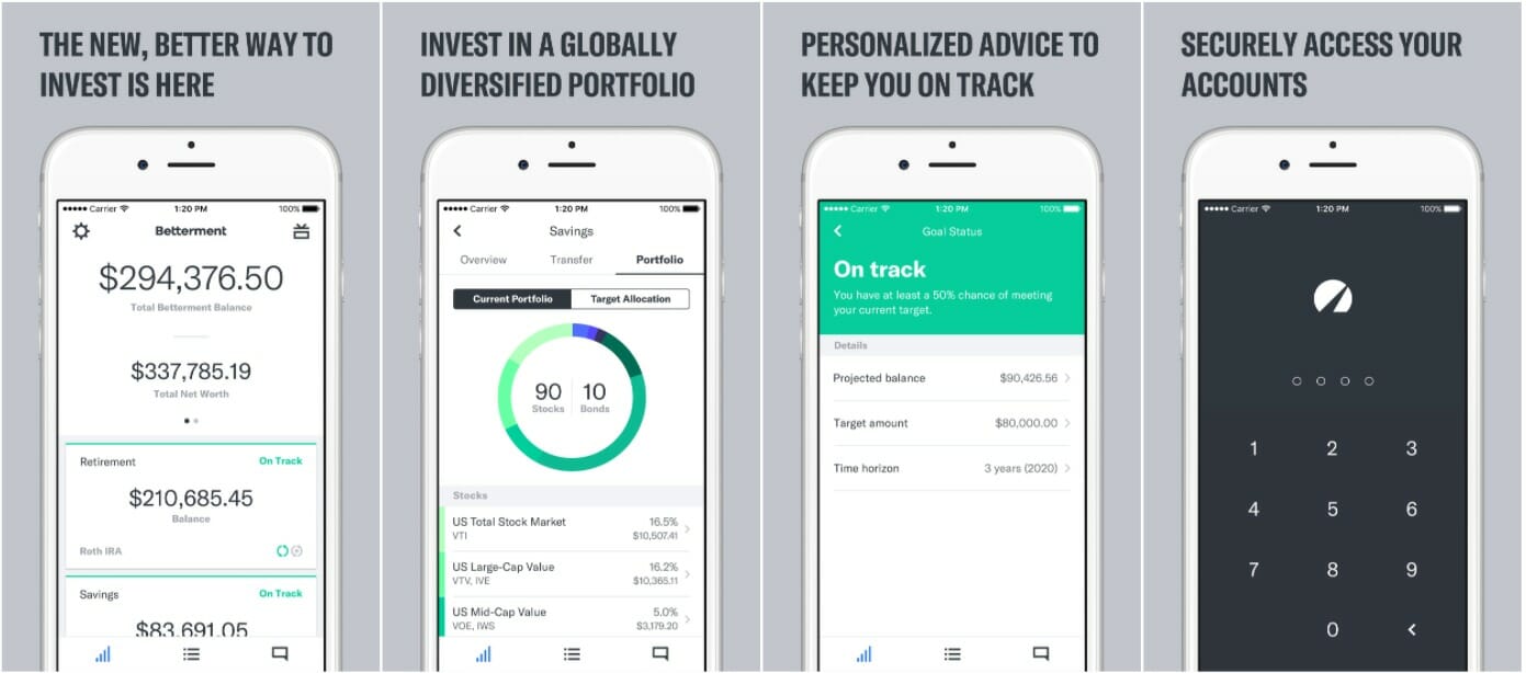 Betterment mobile app