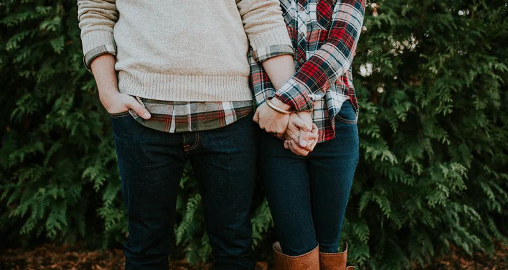 couple holding hands