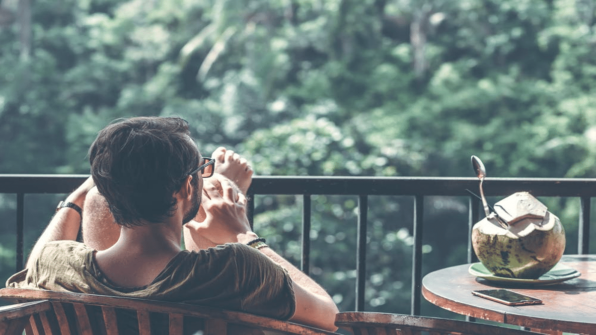 cocktail on balcony