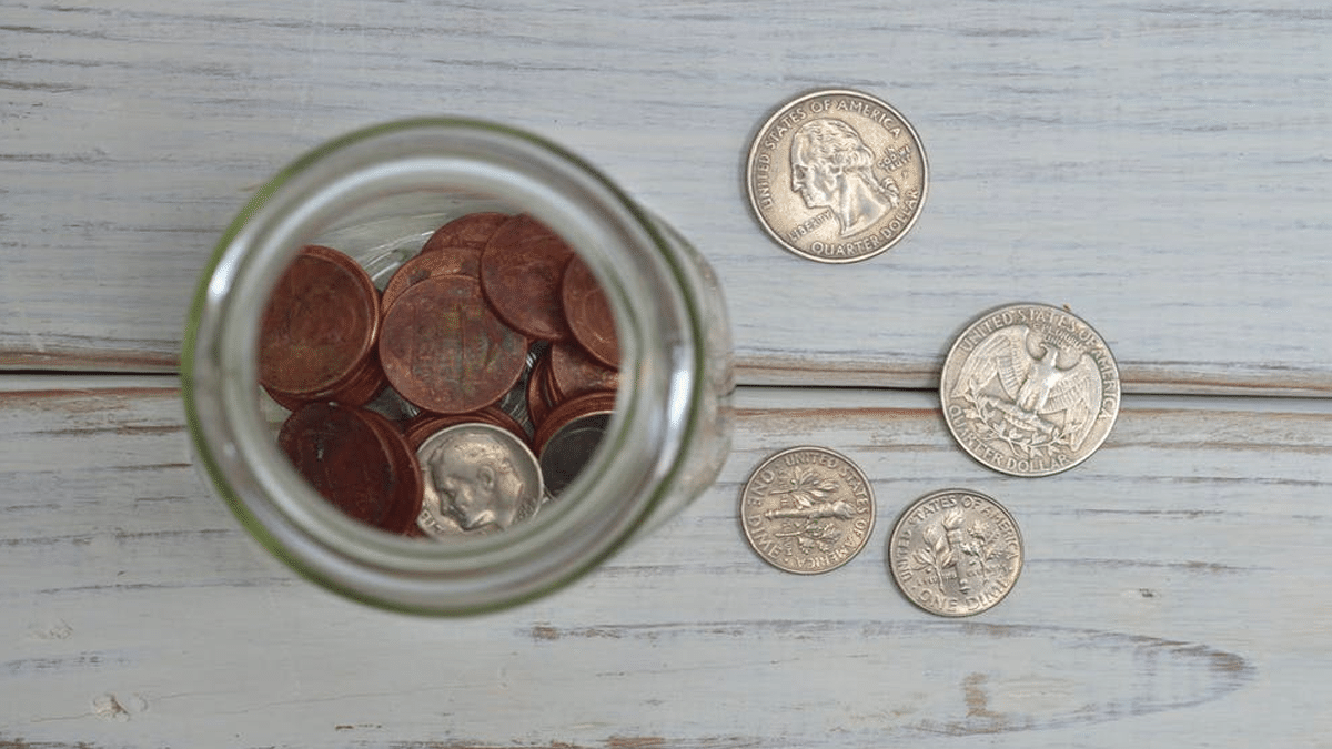 jar of coins