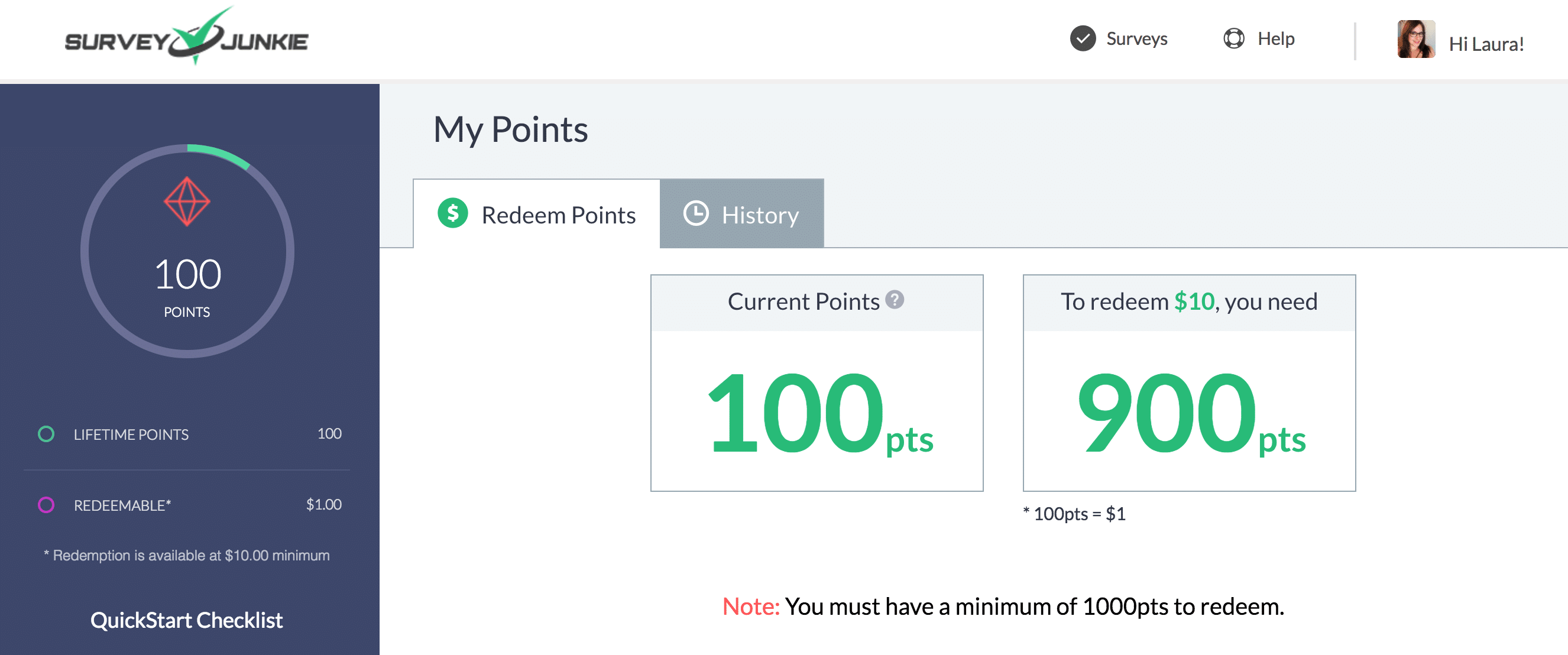 survey junkie review my points