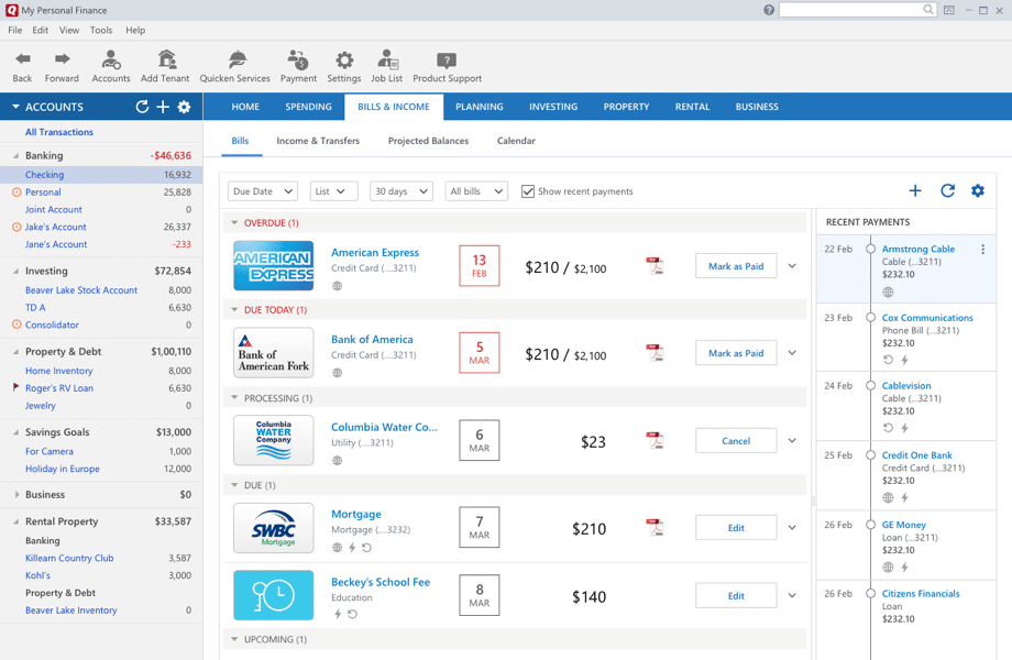 Quicken Review Screenshot