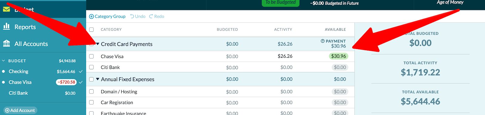 YNAB Credit Card 