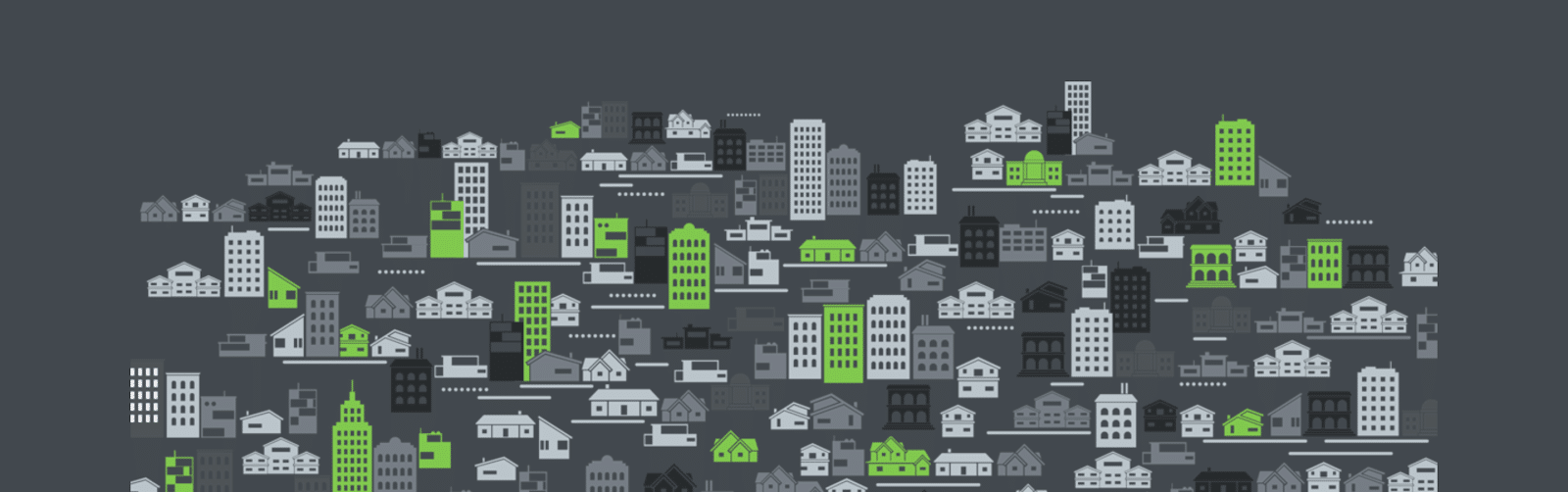 graphic of different sized real estate