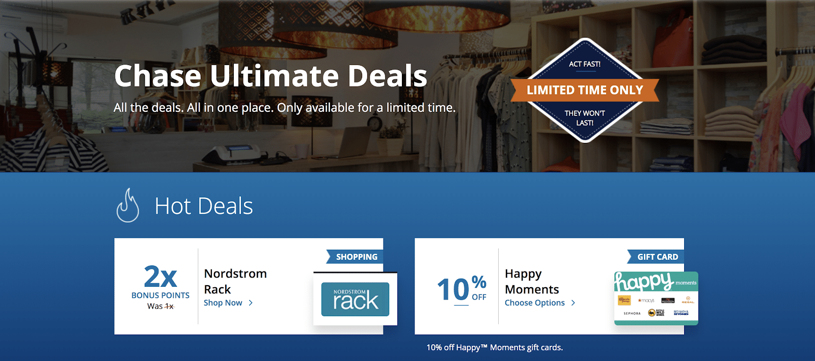 chase ultimate deals