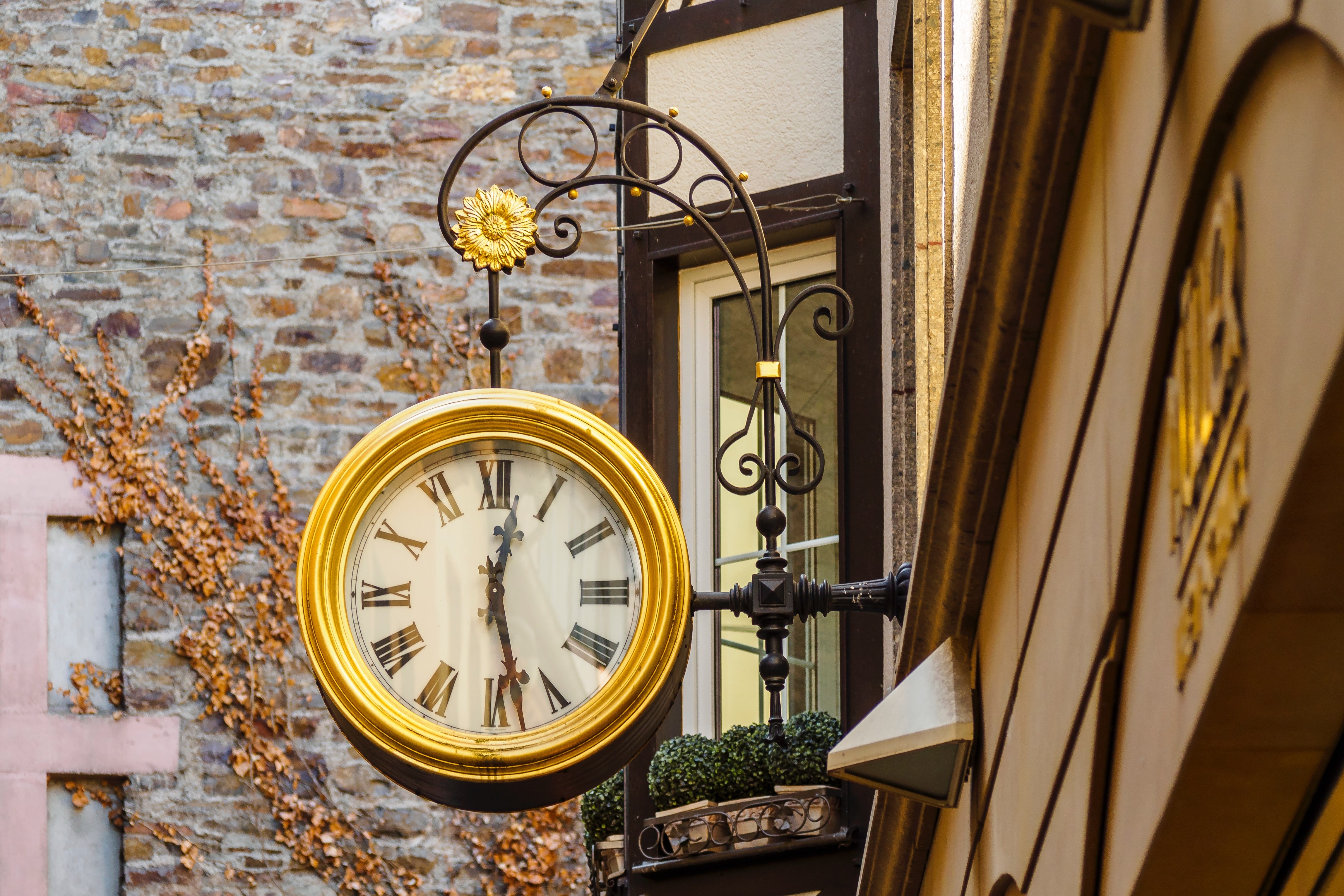 clock on building