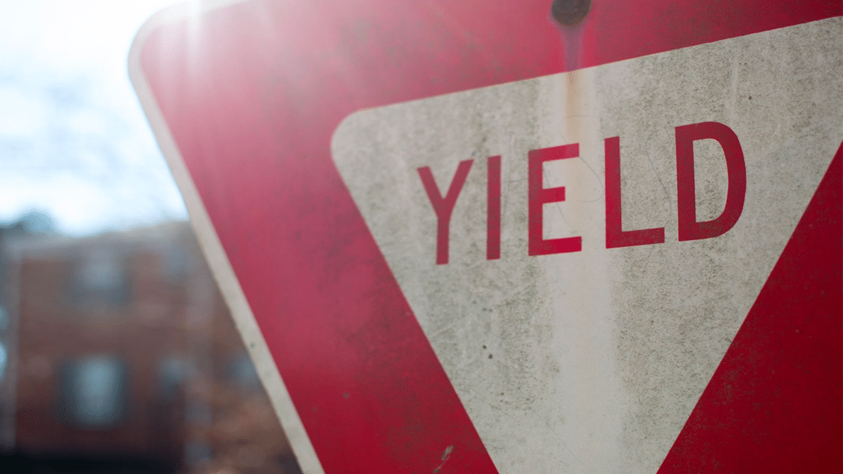 Yield traffic sign