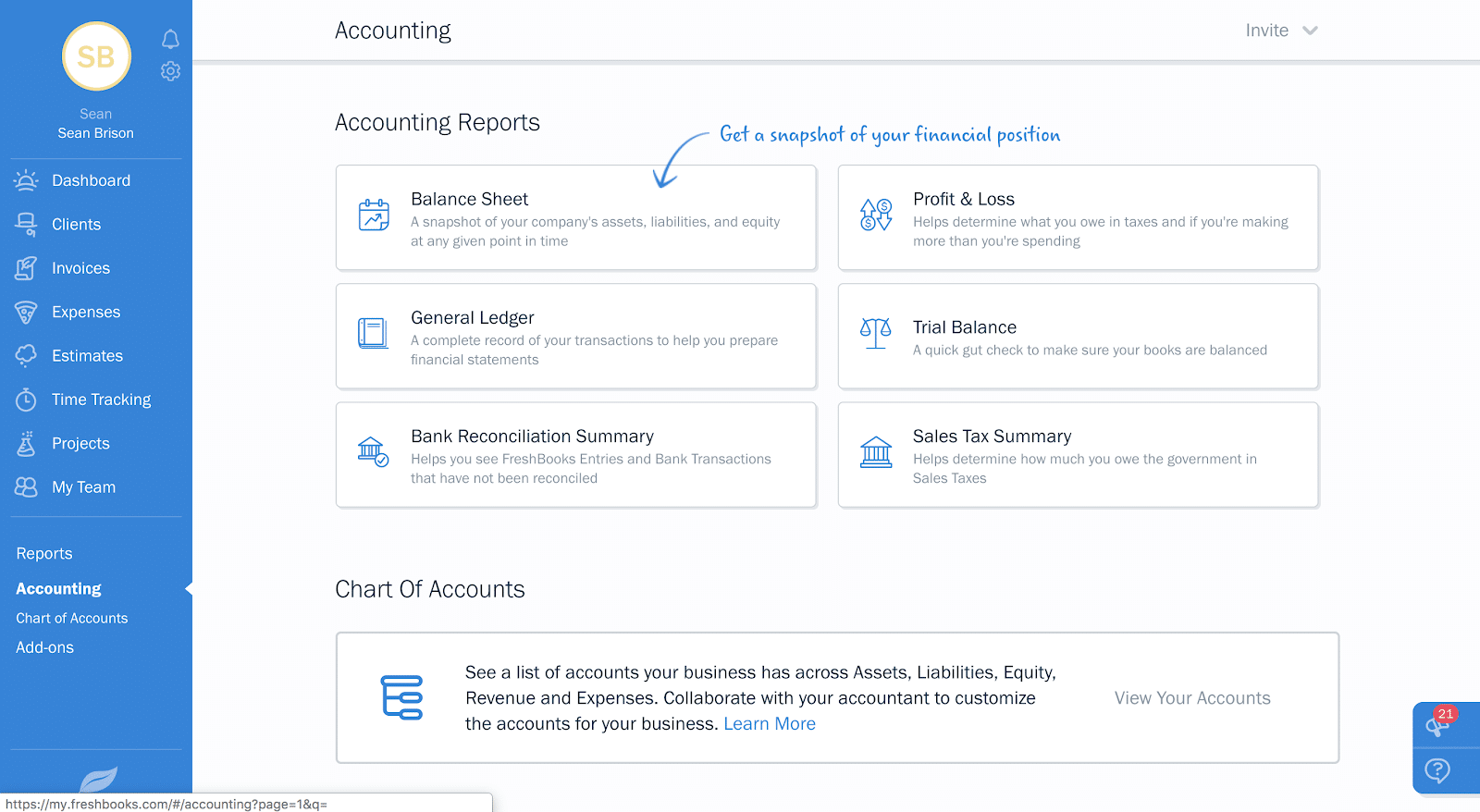 accounting reports freshbooks review