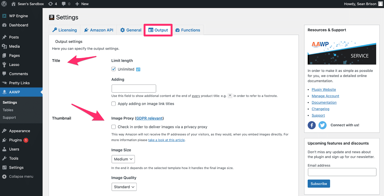 customizing outputs