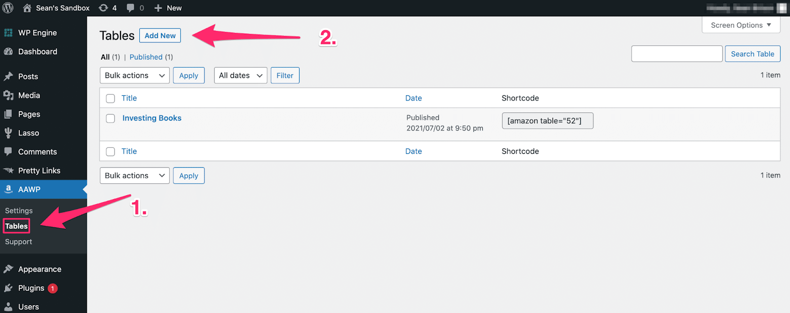 creating comparison tables